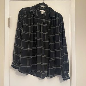 NEW H&M Plaid Blouse
